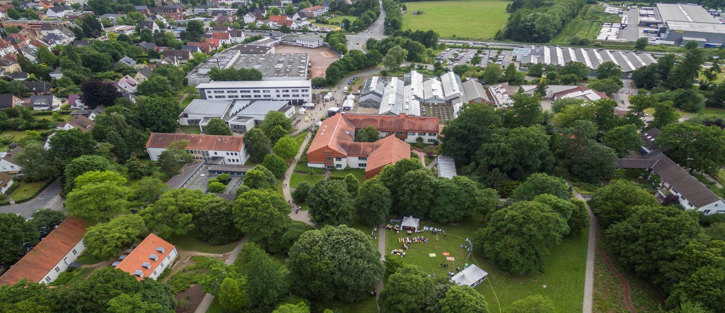 Luftbild, Gebäude